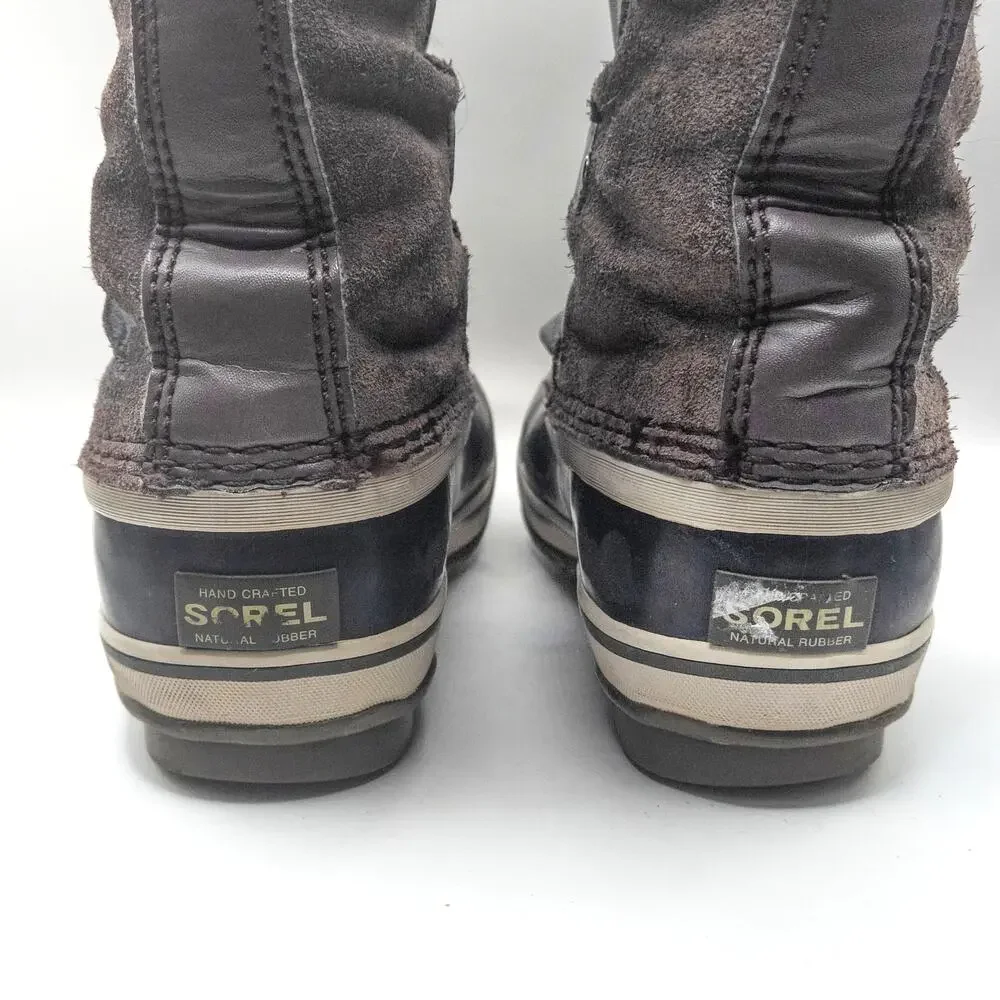 Sorel Winter Boots Kids Size 3 Brown Cozy Rustic Cabin Outdoor